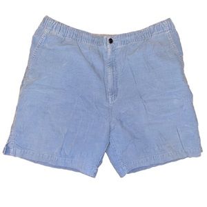 Vintage Izod Blue Corduroy Beach Swim Shirts Size Large